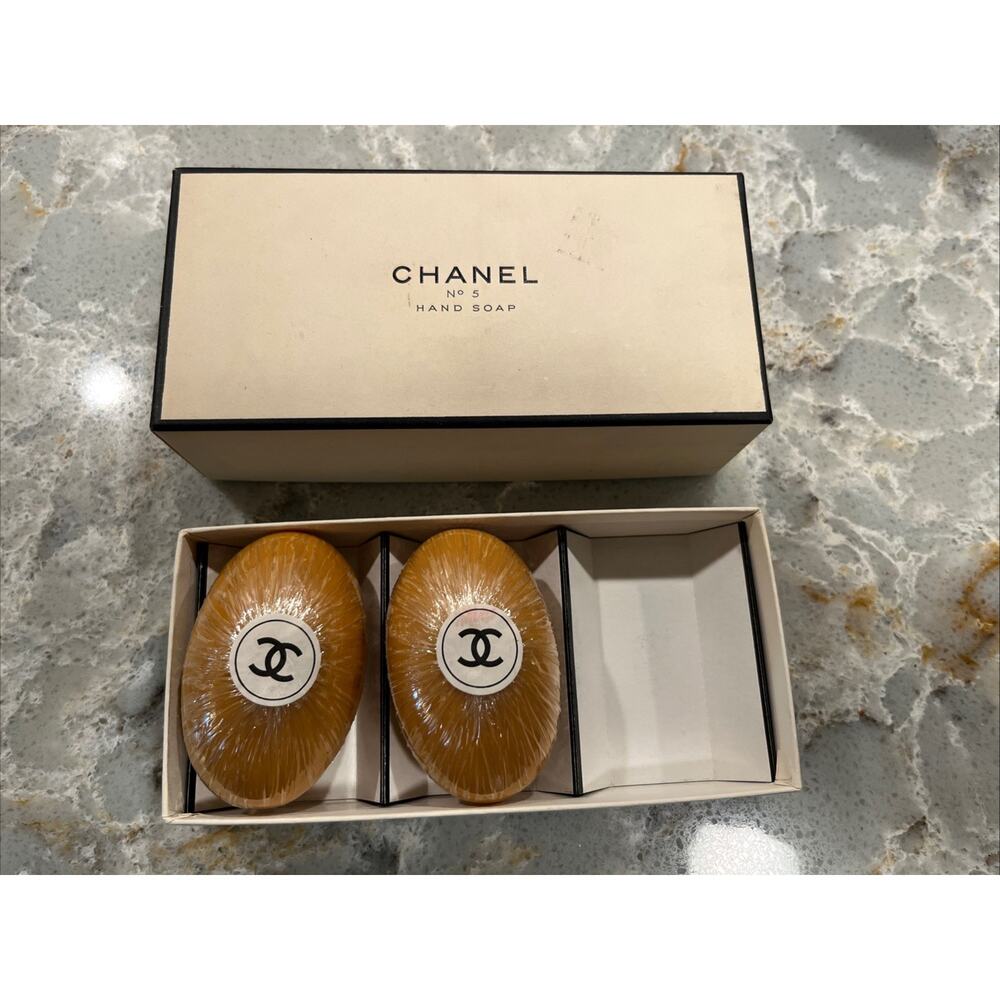 Vintage Chanel No. 5 Hand Soap 2 Bars With Original Box Retro Sealed
